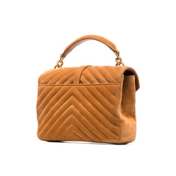 Visuel 2 : Collection Saint Laurent Bordeaux | Sac College medium daim cannelle| Boutique de sac de Luxe Parenthese Bordeaux