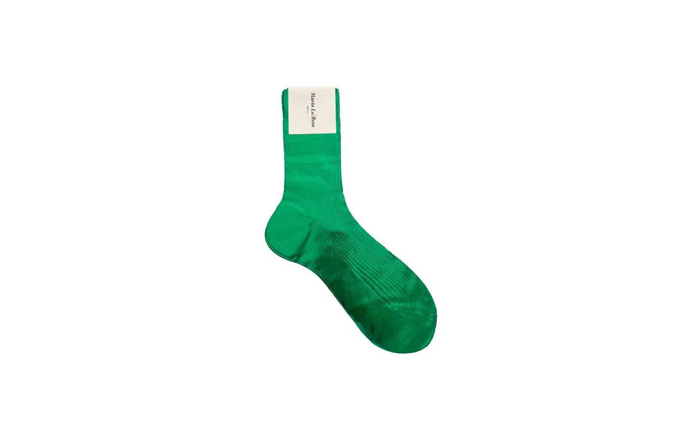 Visuel 1 : Collection Maria La Rosa Bordeaux | Chaussettes Vert | Boutique d'accessoires de Luxe Parenthese Bordeaux