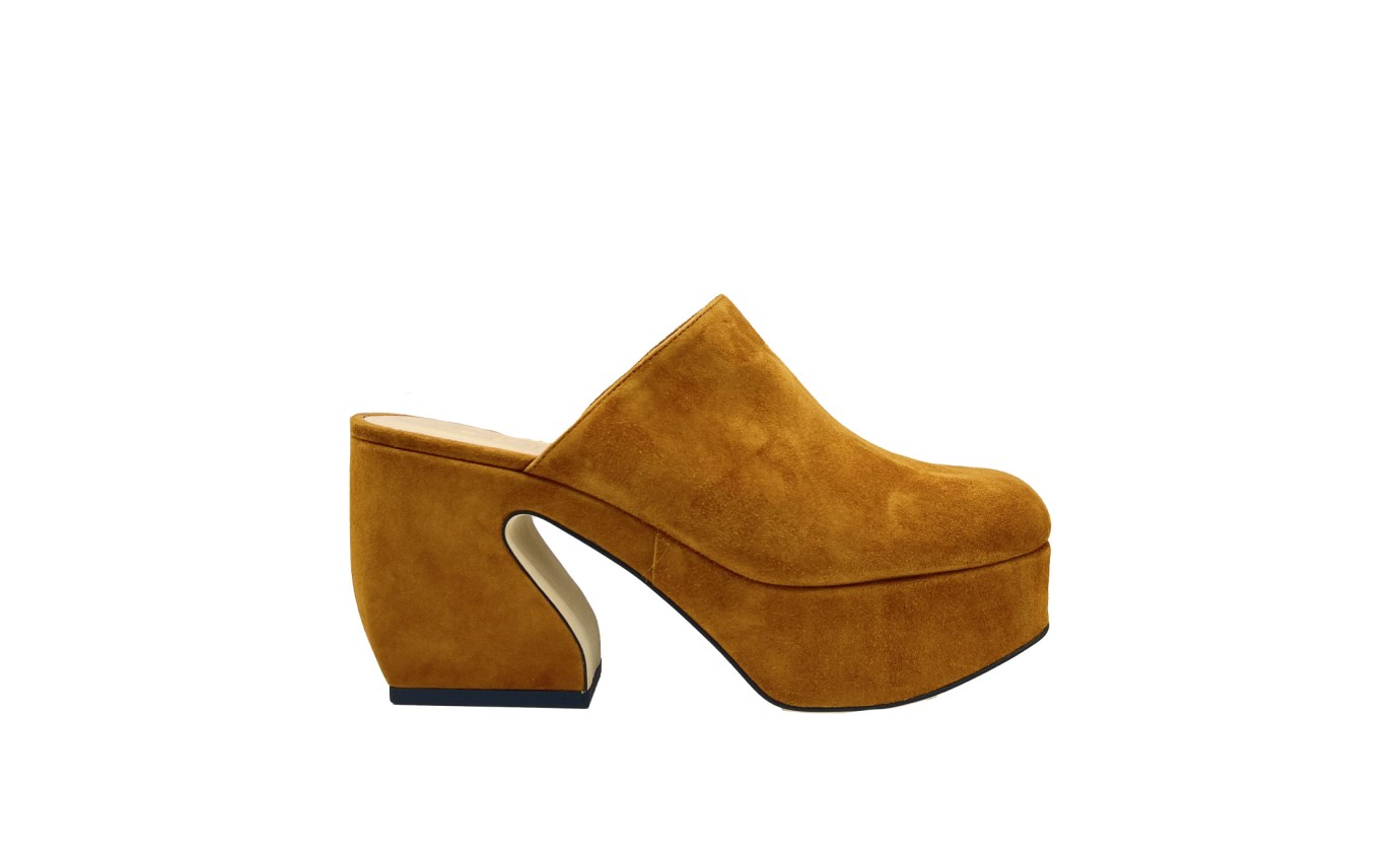 Visuel 1 : Si Rossi | Sabot en daim Camel | Boutique Parenthese