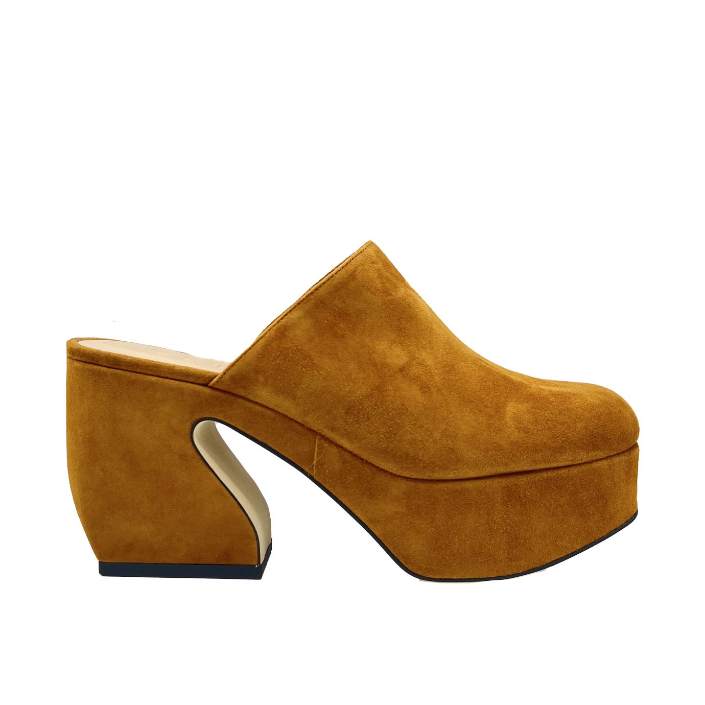 Visuel 1 : Si Rossi | Sabot en daim Camel | Boutique Parenthese