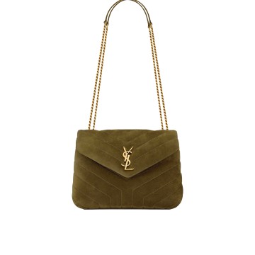 Visuel 1 : Saint Laurent | Sac Loulou Small Loden Green Kaki | Boutique Parenthese