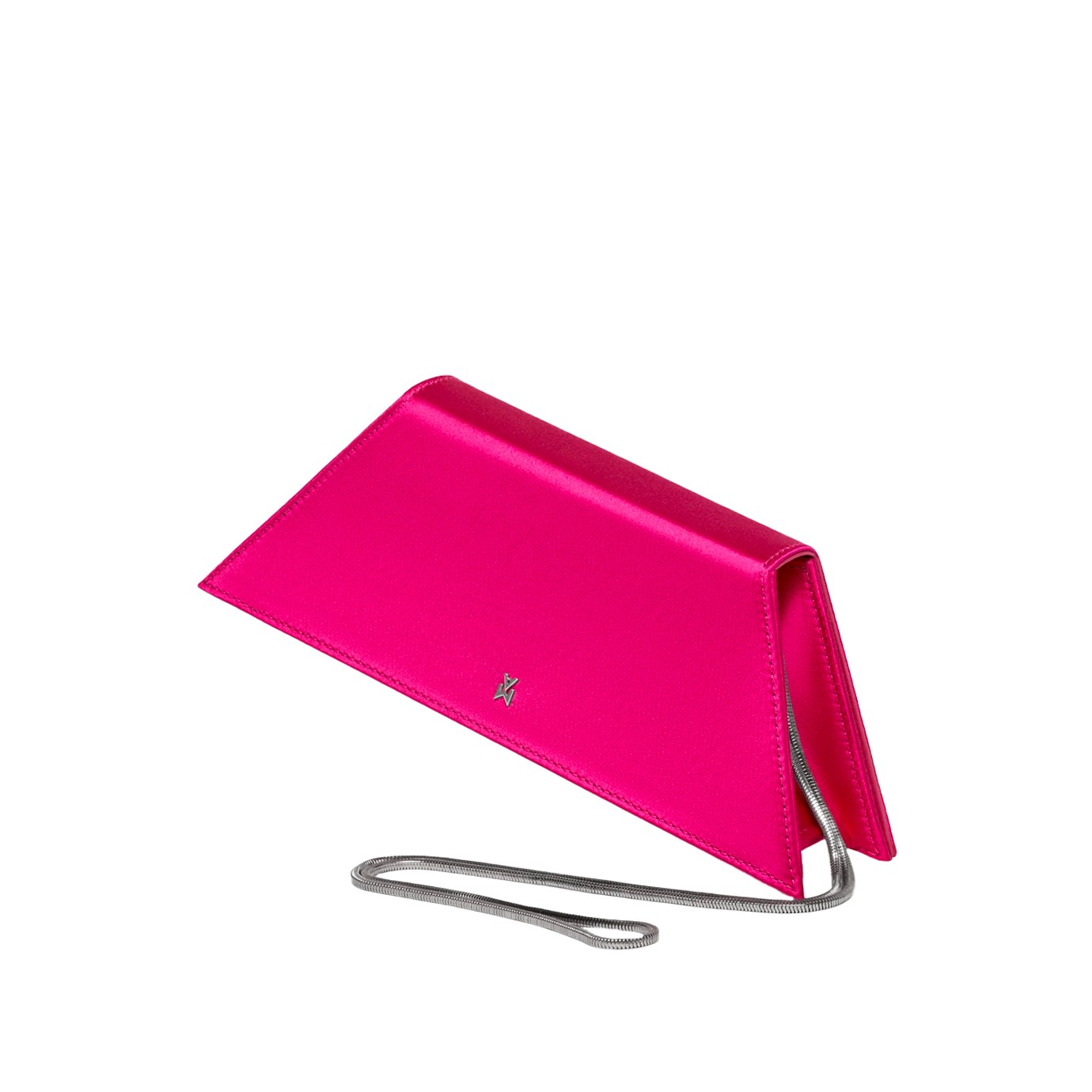 Visuel 2 : Collection Amina Muaddi Bordeaux | Pochette Superamini Yigit satin rose| Boutique de sacs de Luxe Parenthese