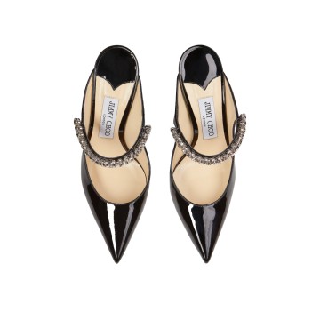 Visuel 3 : Collection Jimmy Choo Bordeaux | Bing 100 noir vernis| Boutique de chaussure de Luxe pour femme Parenthese Bordeaux