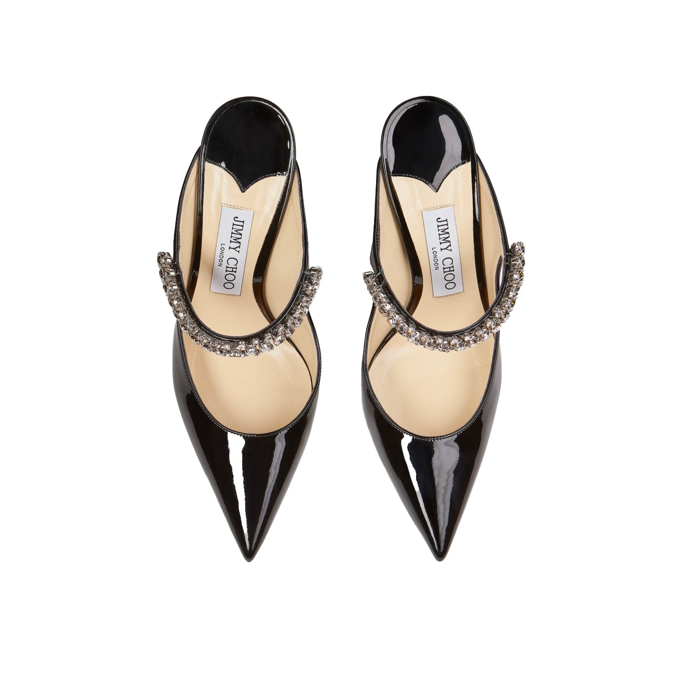 Visuel 3 : Collection Jimmy Choo Bordeaux | Bing 100 noir vernis| Boutique de chaussure de Luxe pour femme Parenthese Bordeaux