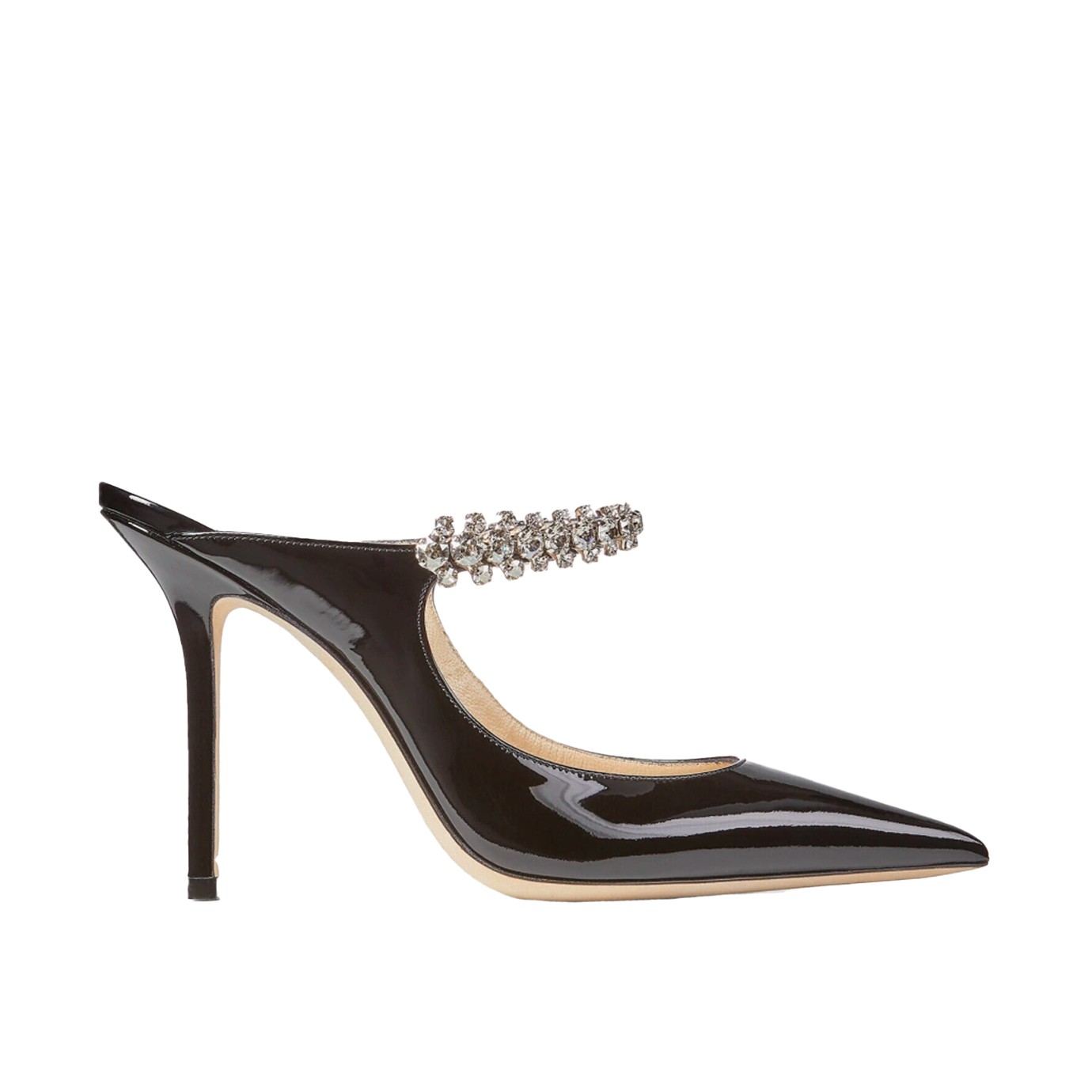 Visuel 1 : Collection Jimmy Choo Bordeaux | Bing 100 noir vernis| Boutique de chaussure de Luxe pour femme Parenthese Bordeaux