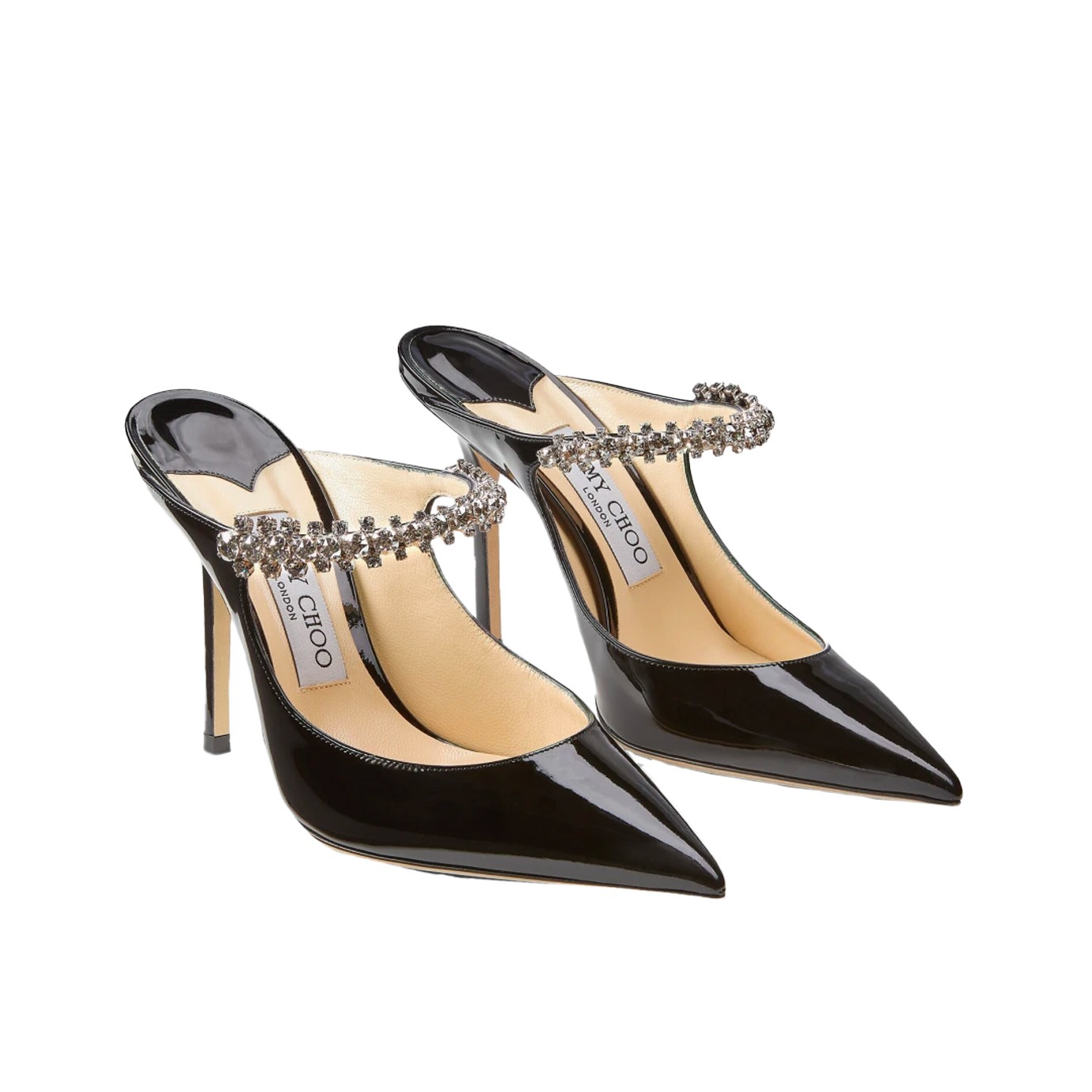 Visuel 2 : Collection Jimmy Choo Bordeaux | Bing 100 noir vernis| Boutique de chaussure de Luxe pour femme Parenthese Bordeaux