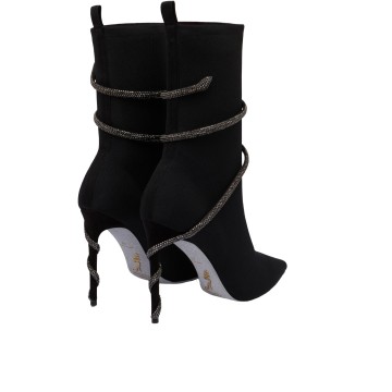 Visuel 3 : Collection René Caovilla Bordeaux | Bottine Margot Noir| Boutique de chaussures de Luxe pour femme