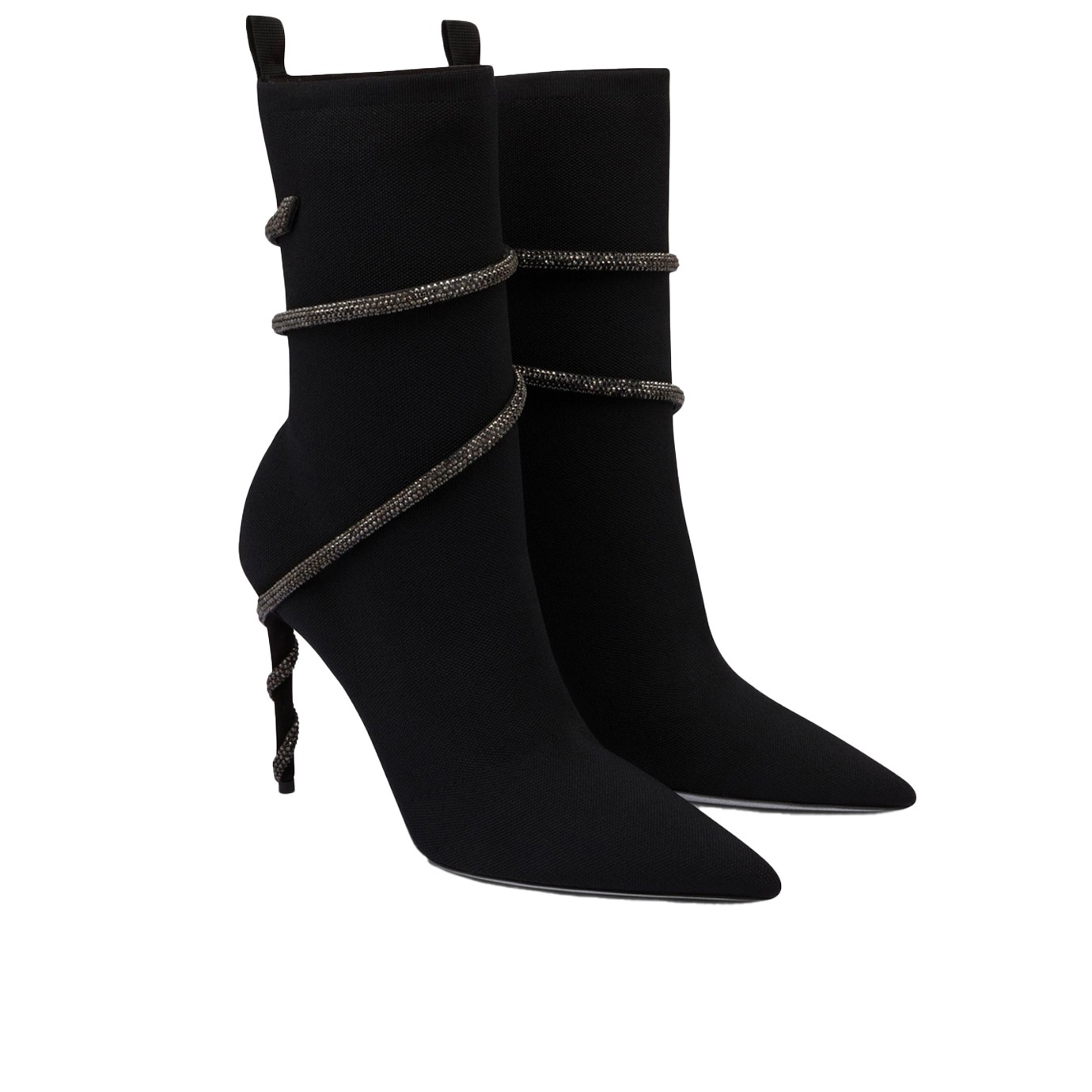 Visuel 2 : Collection René Caovilla Bordeaux | Bottine Margot Noir| Boutique de chaussures de Luxe pour femme