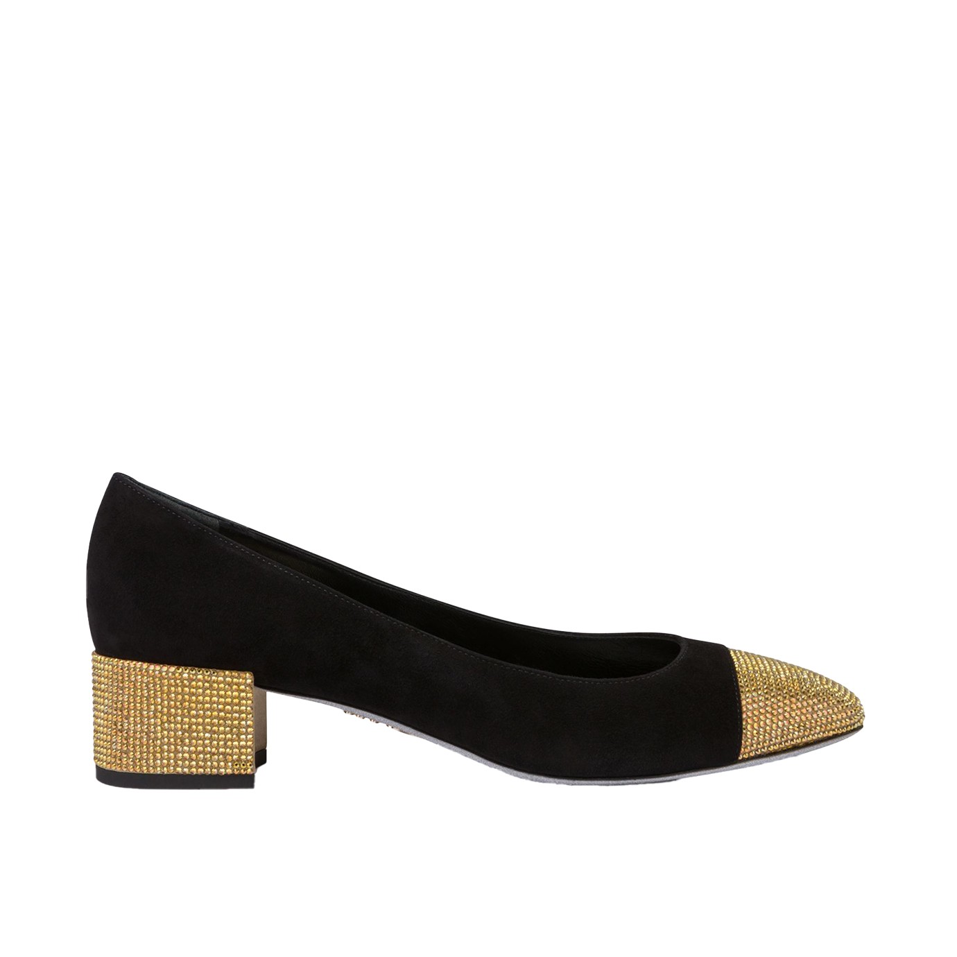 Visuel 1 : Collection René Caovilla Bordeaux | Escarpin Ballerine Bonnie Noir| Boutique de chaussures de Luxe pour femme