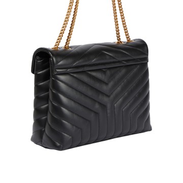 Visuel 2 : Saint Laurent| Sac Loulou Medium Noir or | Boutique Parenthese