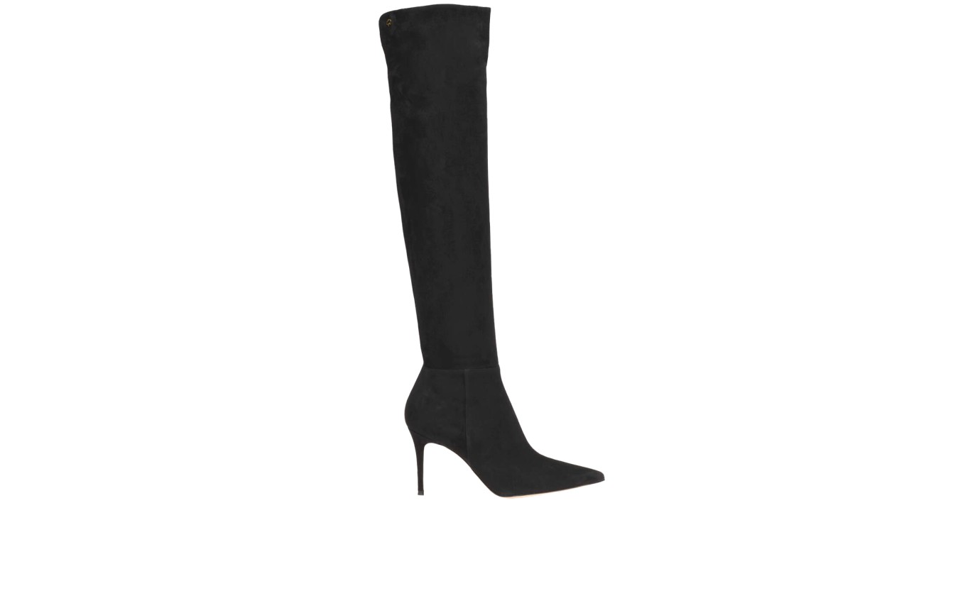 Visuel 1 : Gianvito Rossi | Botte cuissarde Jules en daim noir | Boutique Parenthese