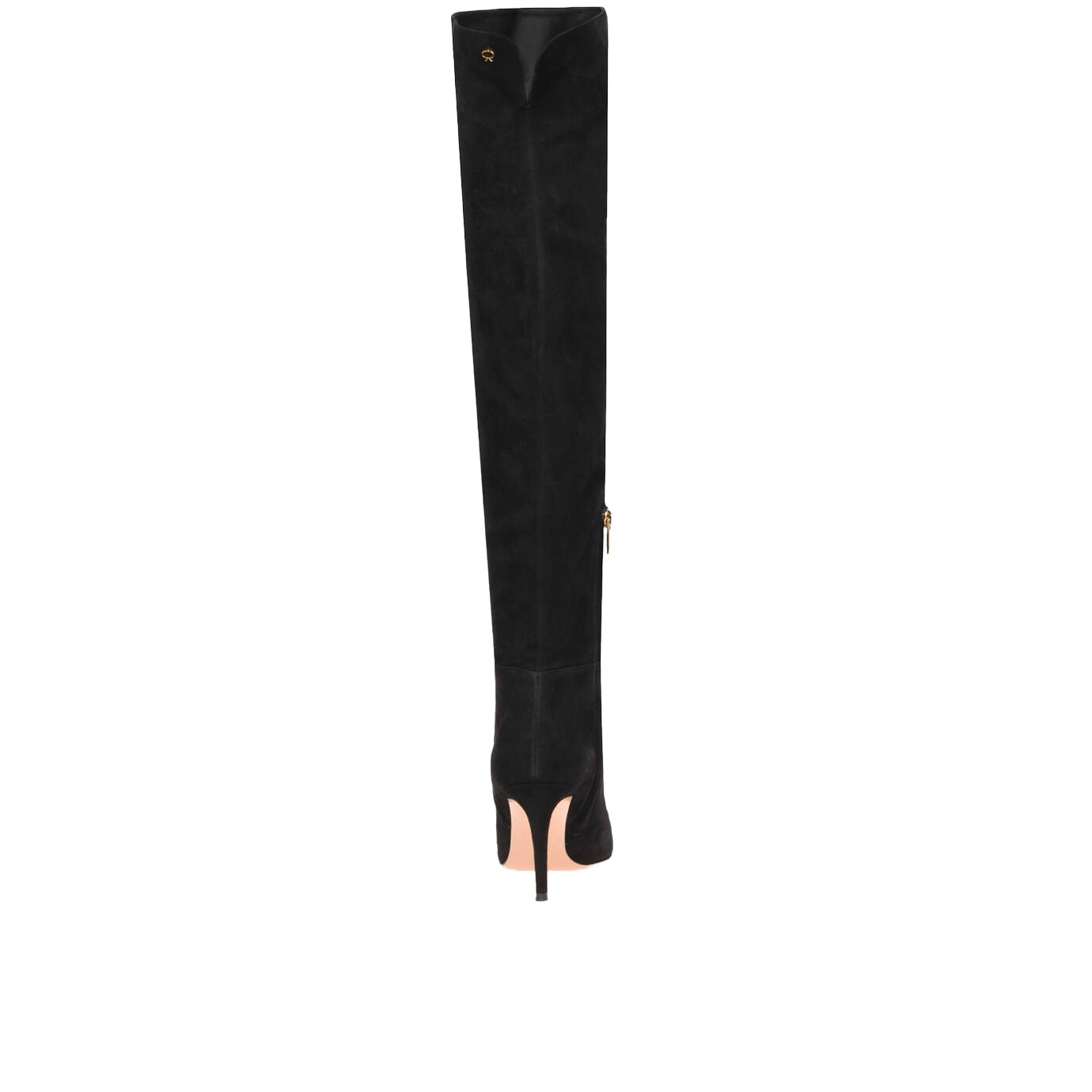 Visuel 4 : Gianvito Rossi | Botte cuissarde Jules en daim noir | Boutique Parenthese