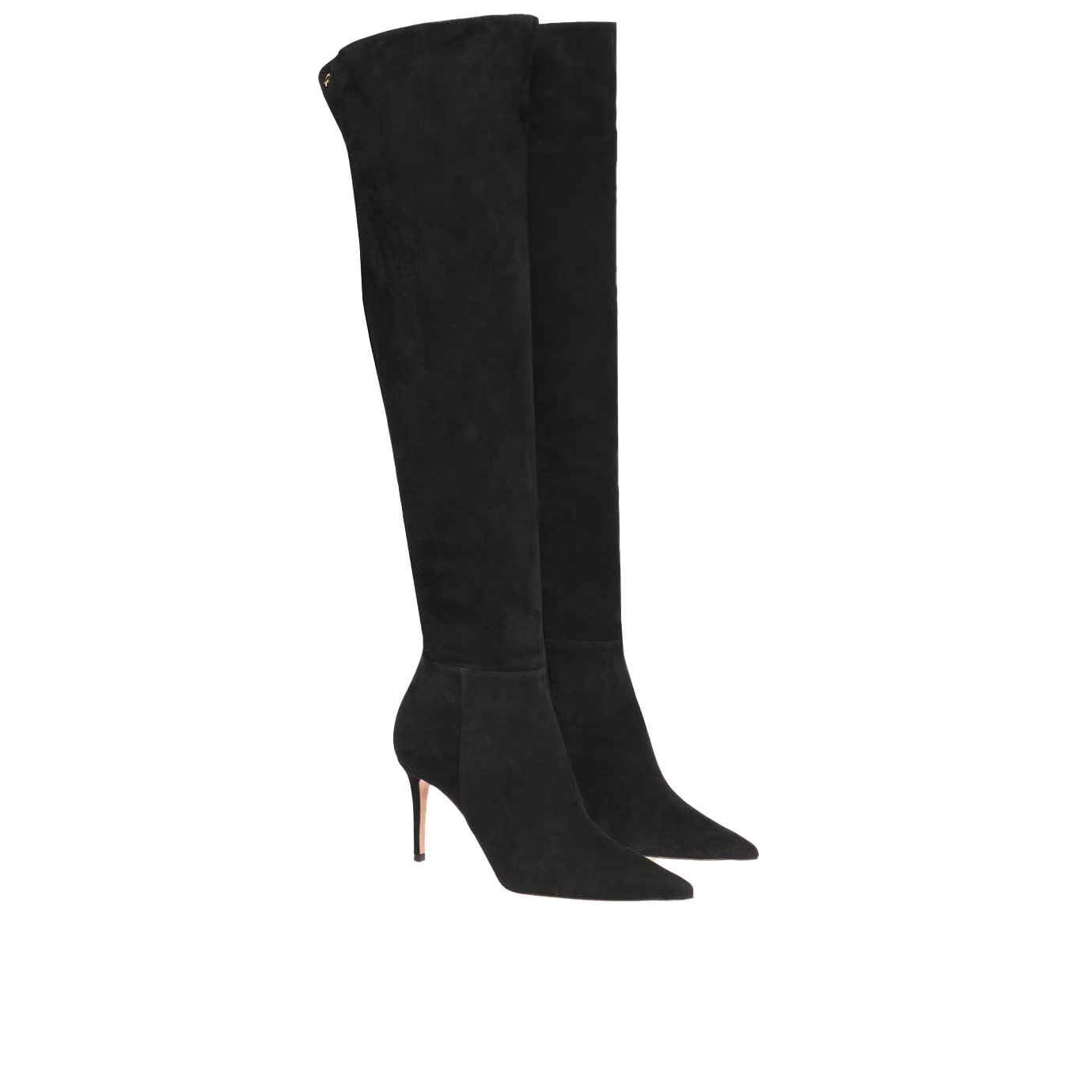 Visuel 2 : Gianvito Rossi | Botte cuissarde Jules en daim noir | Boutique Parenthese