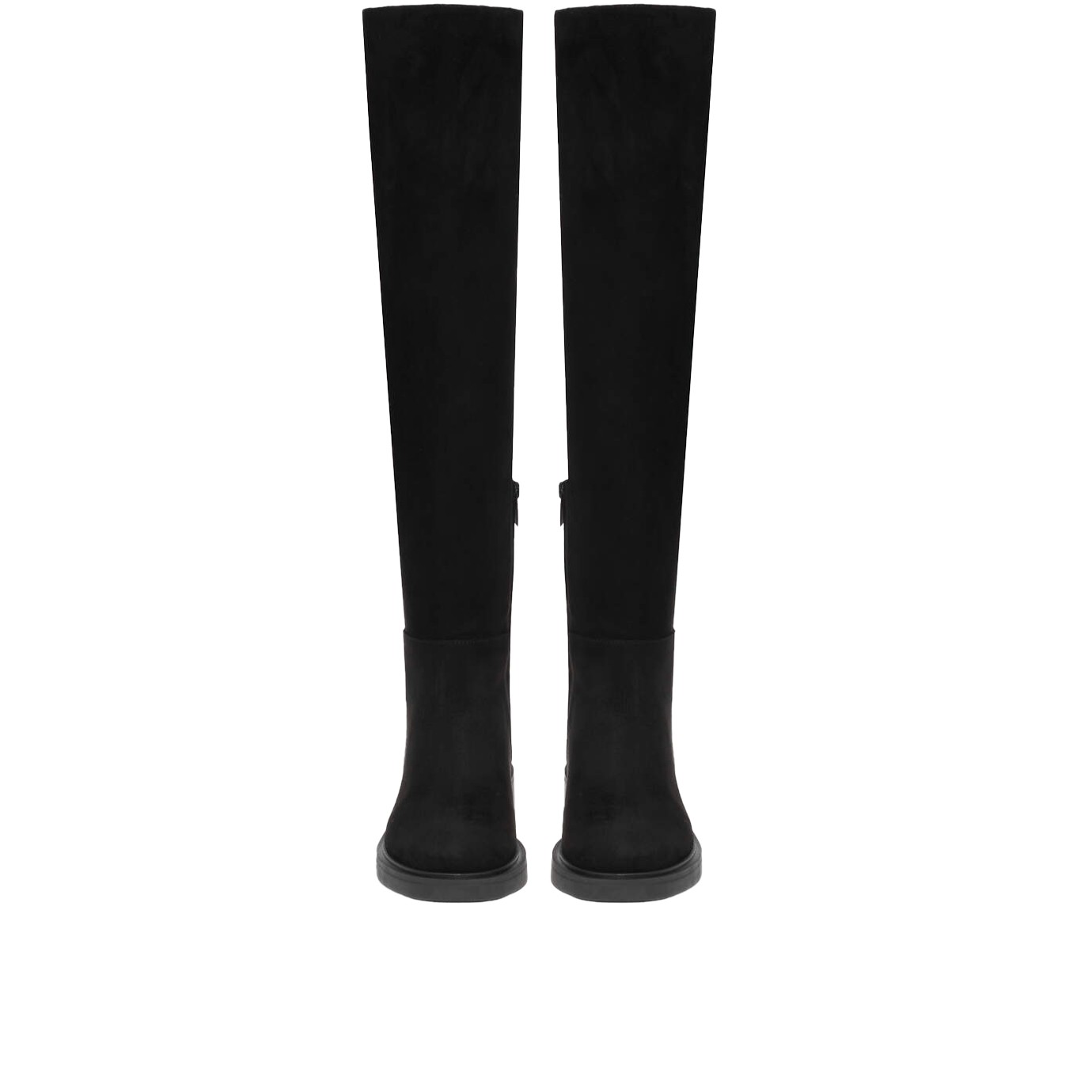 Visuel 3 : Gianvito Rossi | Botte cuissarde Lexington en daim noir | Boutique Parenthese