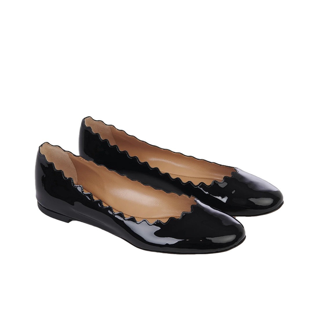Visuel 3 : Collection Chloé Bordeaux | Ballerine Lauren en cuir verni noir | Boutique de sac de Luxe Parenthese Bordeaux
