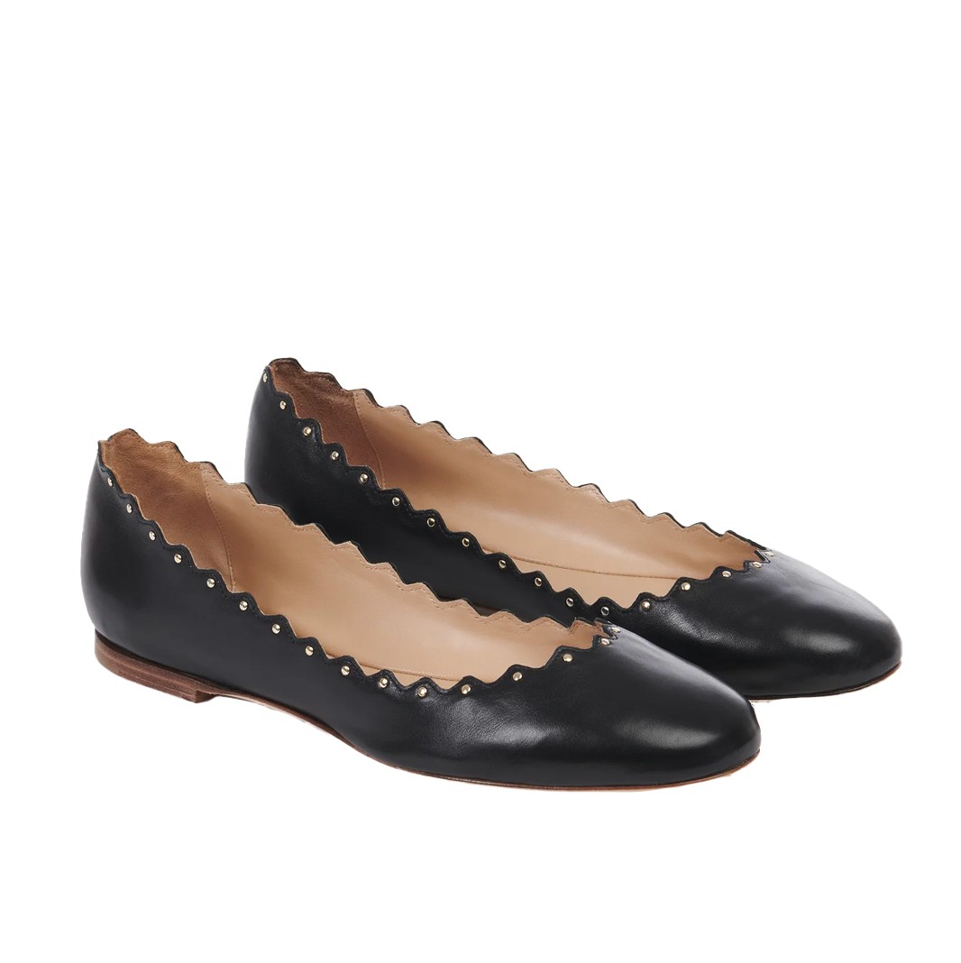 Visuel 2 : Collection Chloé Bordeaux | Ballerine Lauren en cuir noir | Boutique de sac de Luxe Parenthese Bordeaux