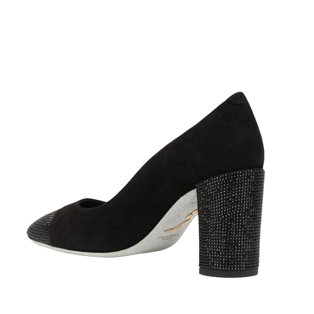 Visuel 3 : Collection René Caovilla Bordeaux | Escarpin Kristen Noir| Boutique de chaussures de Luxe pour femme