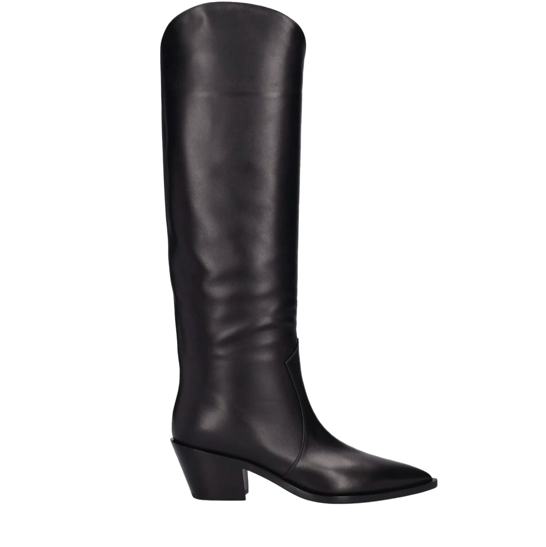 Visuel 1 : Collection Gianvito Rossi Bordeaux | Botte Glove noir| Boutique de chaussures de Luxe pour femme