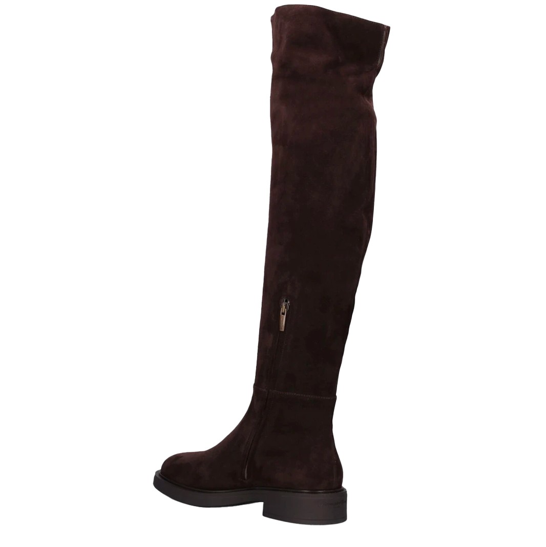 Visuel 3 : Gianvito Rossi | Botte cuissarde Lexington en daim mocha | Boutique Parenthese