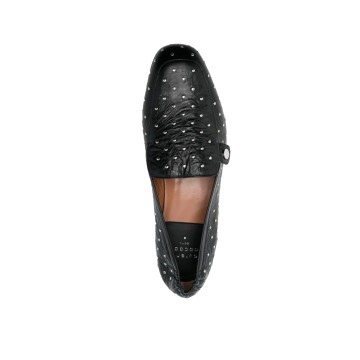 Visuel 3 : Laurence Dacade| Mocassin Angela noir et clous| Boutique de luxe Parenthese
