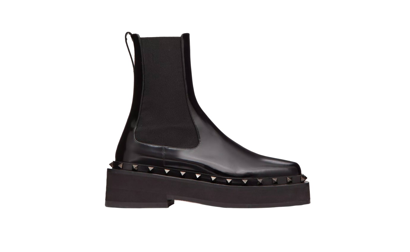 Visuel 1 : Valentino Garavani | Bottine Beatle M-Way  en cuir noir | Boutique Parenthese