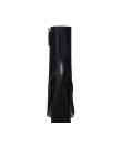 Visuel 3 : Collection Amina Muaddi Bordeaux | Bottine Marine en cuir noir | Boutique de chaussures de Luxe Parenthese