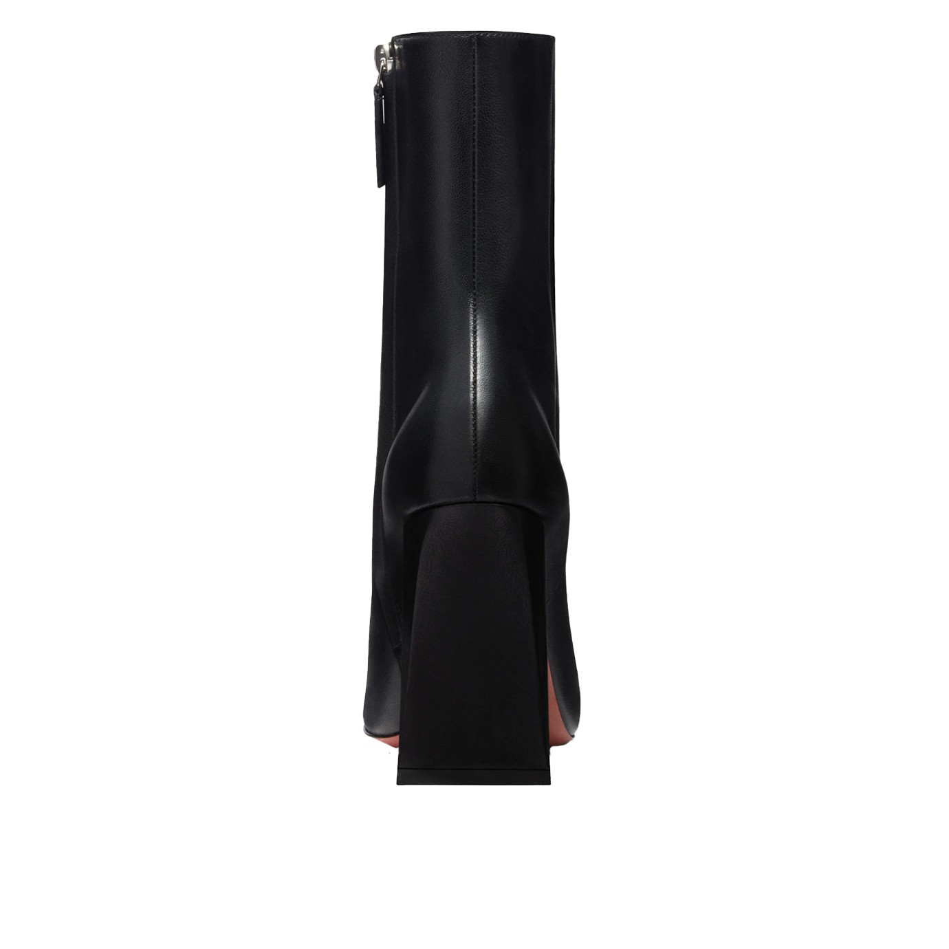 Visuel 3 : Collection Amina Muaddi Bordeaux | Bottine Marine en cuir noir | Boutique de chaussures de Luxe Parenthese