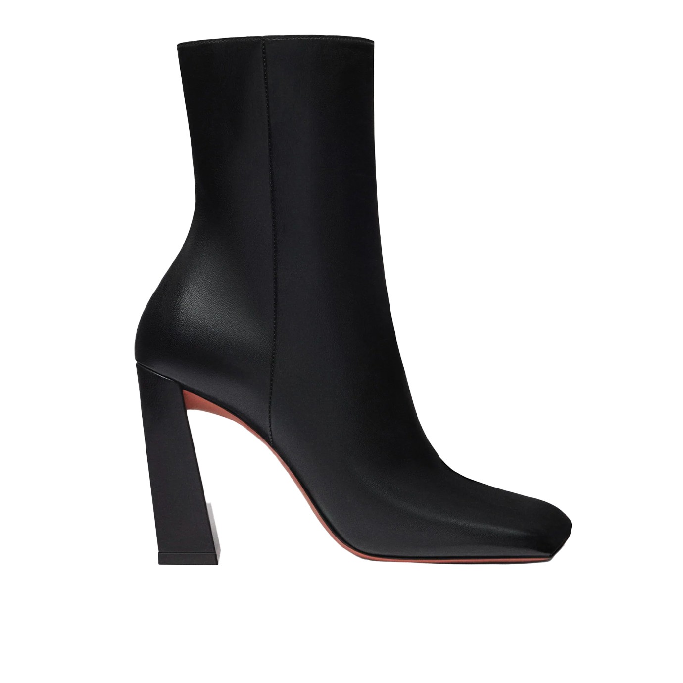 Visuel 1 : Collection Amina Muaddi Bordeaux | Bottine Marine en cuir noir | Boutique de chaussures de Luxe Parenthese