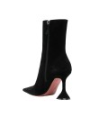 Visuel 3 : Collection Amina Muaddi Bordeaux | Bottine Giorgia en veau velours noir | Boutique de chaussures de Luxe Parenthese