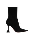 Visuel 1 : Collection Amina Muaddi Bordeaux | Bottine Giorgia en veau velours noir | Boutique de chaussures de Luxe Parenthese