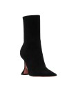 Visuel 2 : Collection Amina Muaddi Bordeaux | Bottine Giorgia en veau velours noir | Boutique de chaussures de Luxe Parenthese
