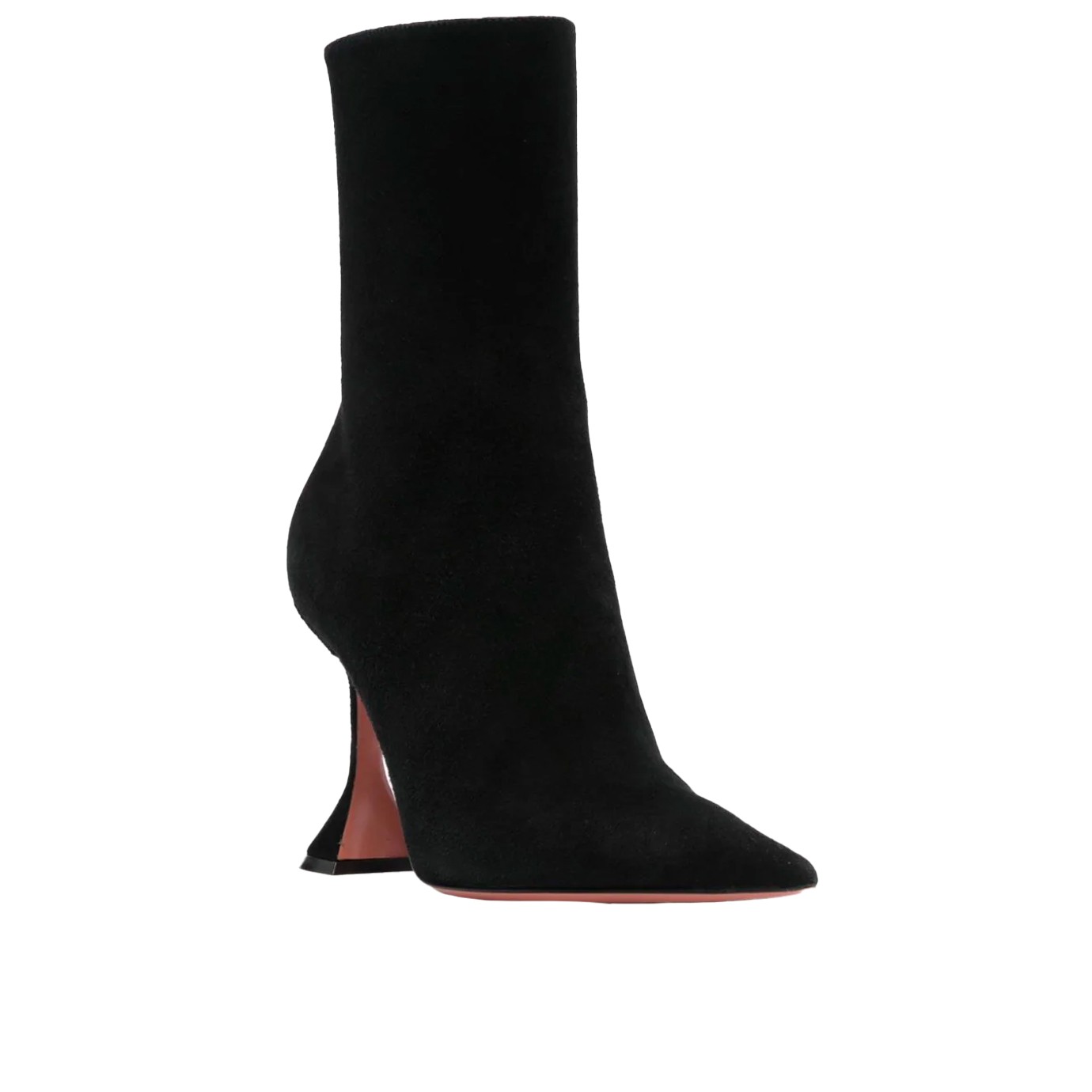 Visuel 2 : Collection Amina Muaddi Bordeaux | Bottine Giorgia en veau velours noir | Boutique de chaussures de Luxe Parenthese