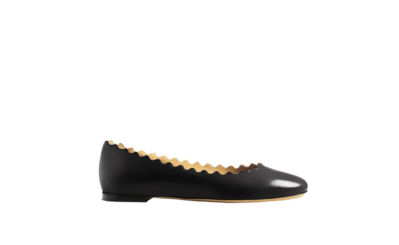 Visuel 1 : Collection Chloé Bordeaux | Ballerine Lauren en cuir noir  | Boutique de sac de Luxe Parenthese Bordeaux