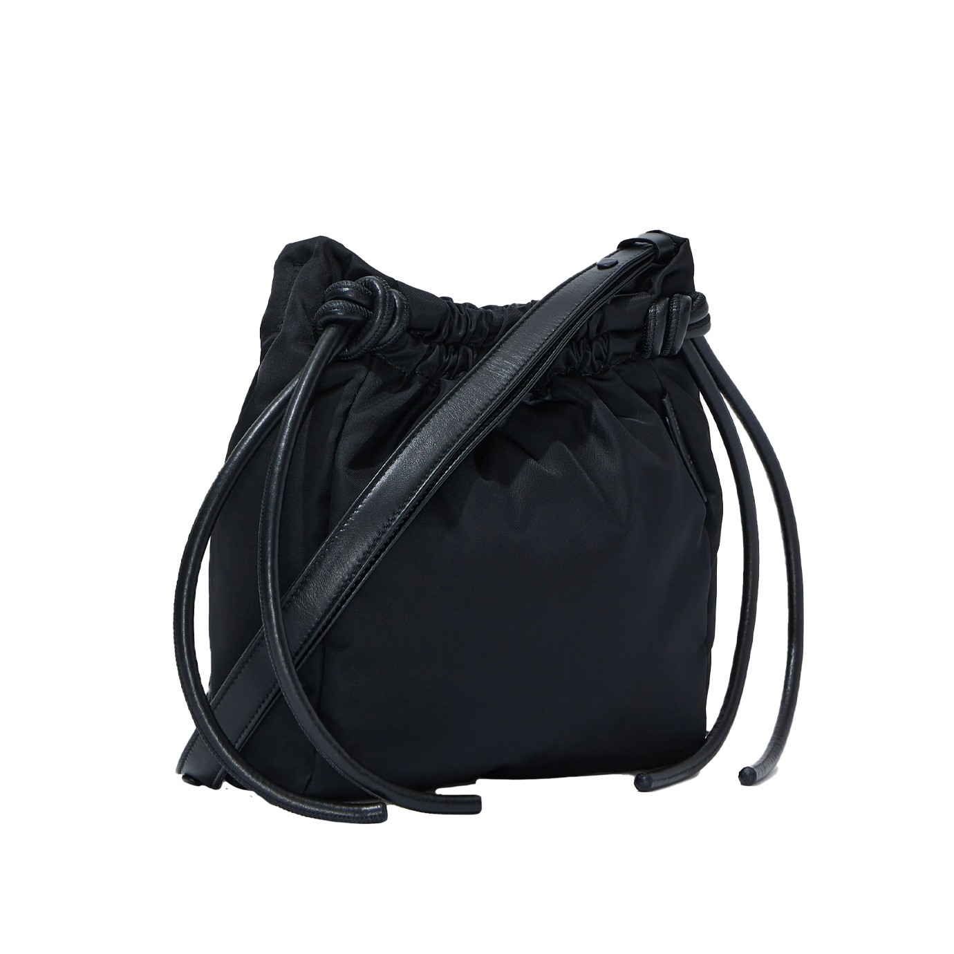 Visuel 2 : Collection Proenza Schouler Bordeaux | Sac Drawstring Pouch en nylon Noir| Boutique de sacs de Luxe Parenthese