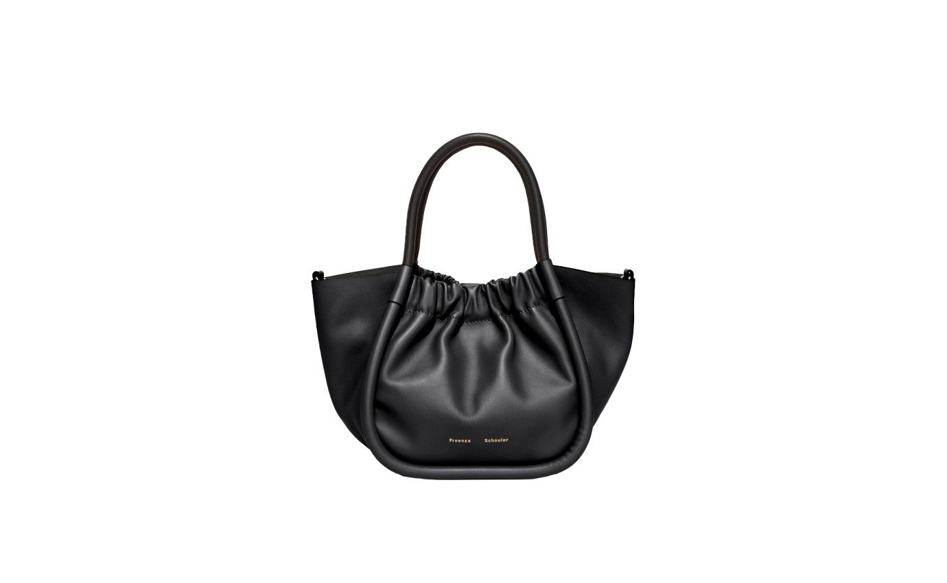 Visuel 1 : Collection Proenza Schouler Bordeaux | Small Ruched Tote Noir| Boutique de sacs de Luxe Parenthese