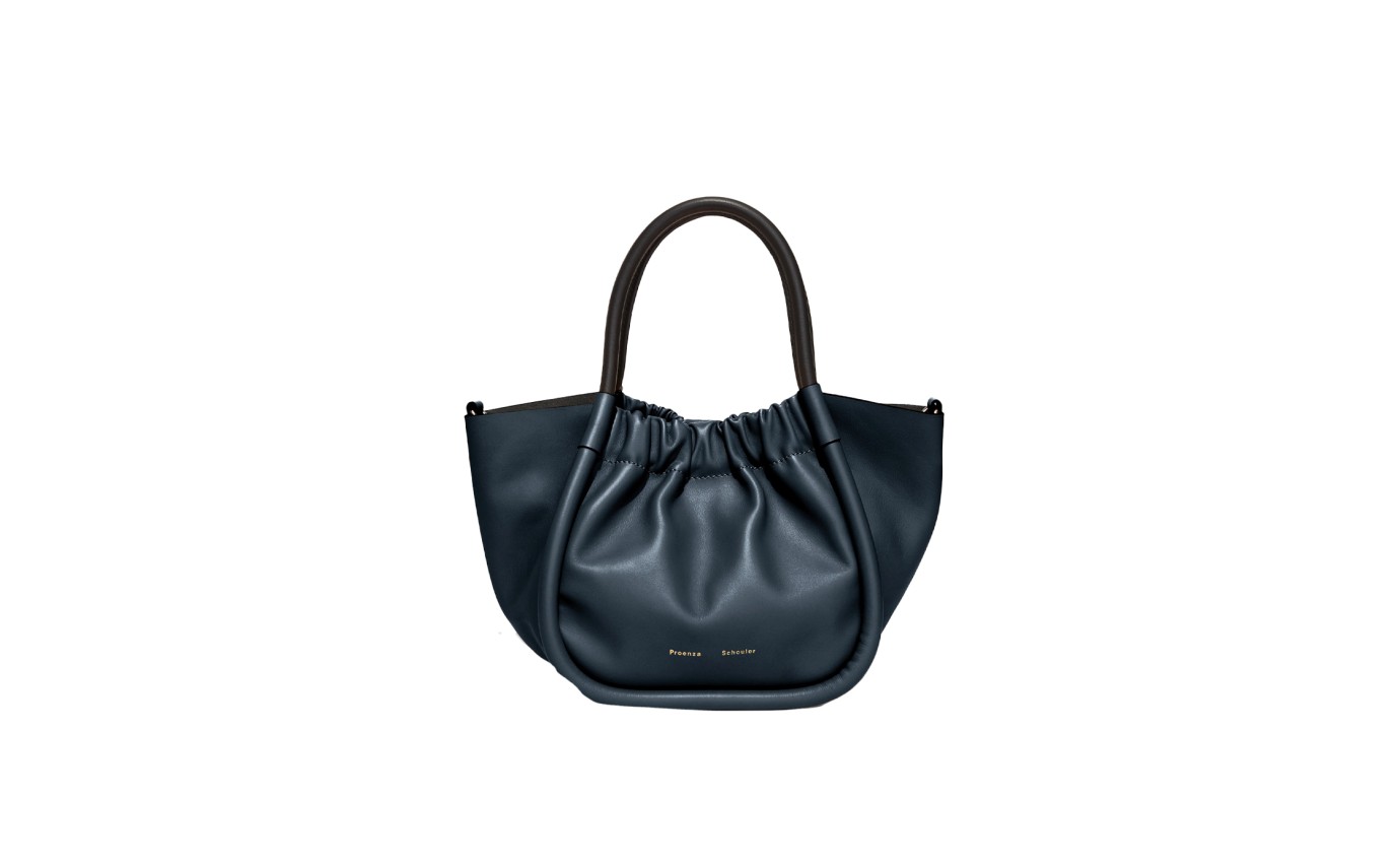 Visuel 1 : Collection Proenza Schouler Bordeaux | Small Ruched Tote Blue Navy| Boutique de sacs de Luxe Parenthese