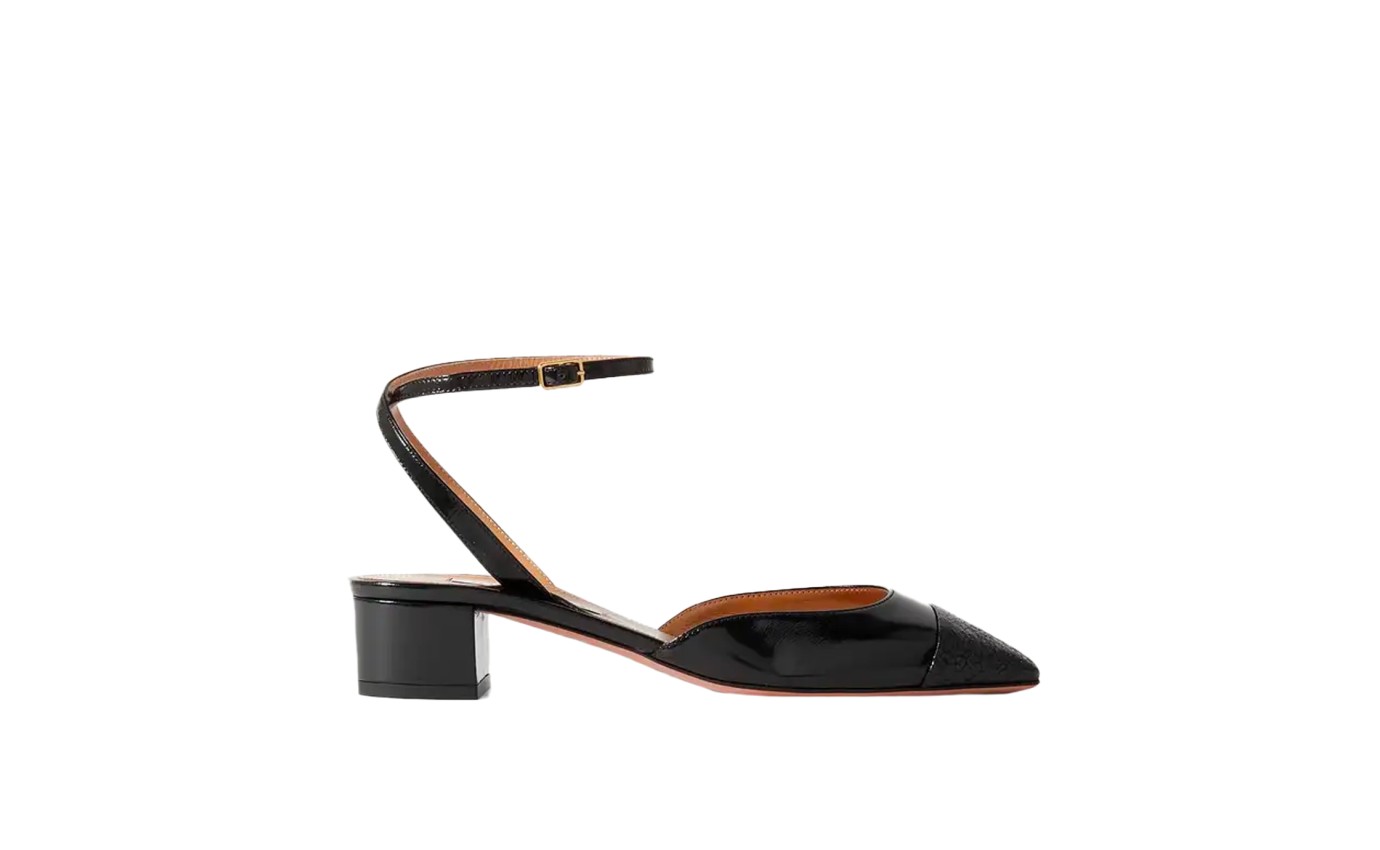 Visuel 1 : Collection Aquazzura Bordeaux | Sandale French Flirt Noir| Boutique de ceinture de Luxe Parenthese