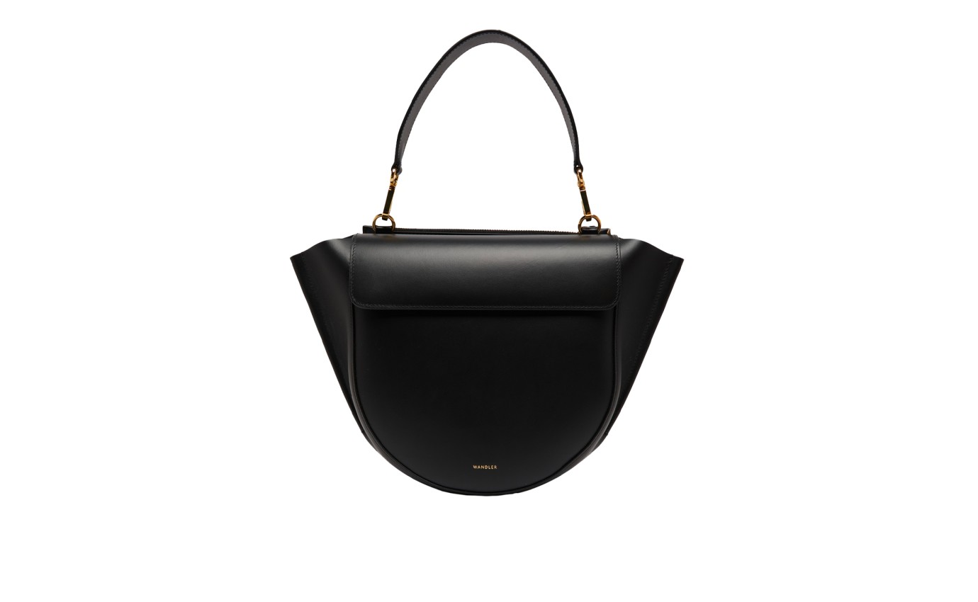 Visuel 1 : Collection Wandler Bordeaux | Sac Hortensia Medium en cuir Noir| Boutique de sacs de Luxe Parenthese