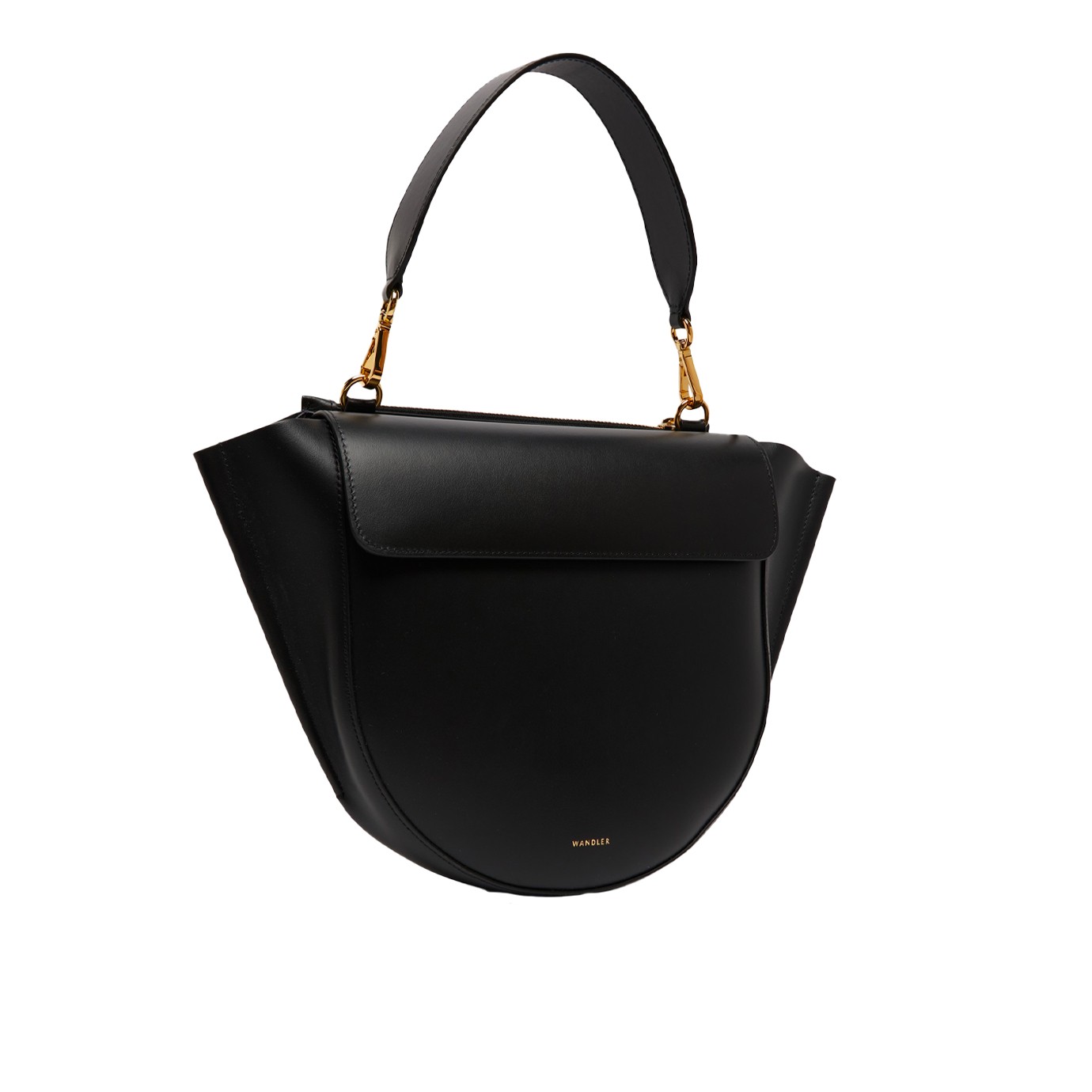 Visuel 2 : Collection Wandler Bordeaux | Sac Hortensia Medium en cuir Noir| Boutique de sacs de Luxe Parenthese