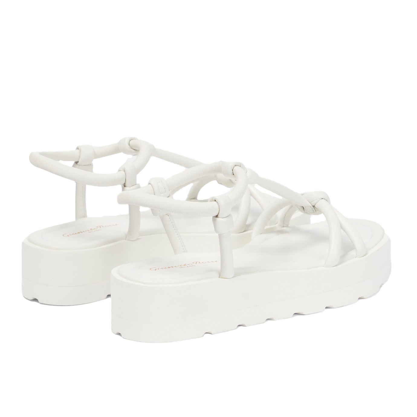 Visuel 2 : Collection Gianvito Rossi | Sandale plateforme blanc | Boutique de chaussures de Luxe| Parenthese Bordeaux