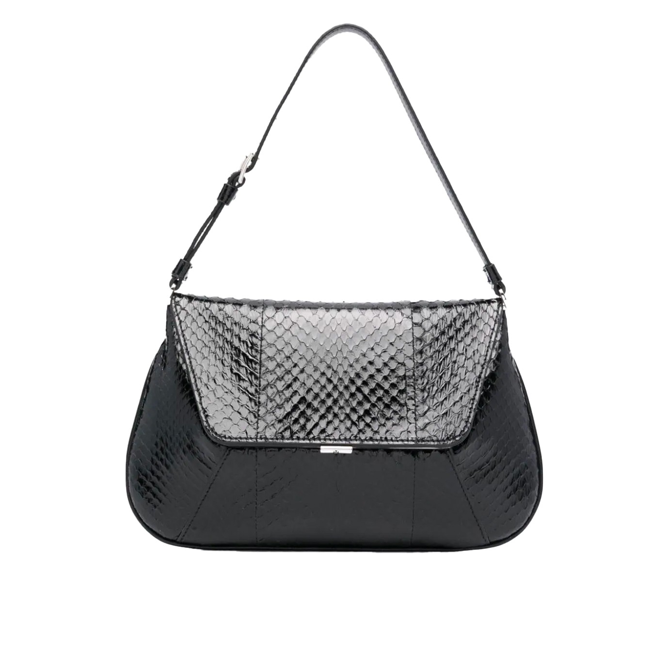 Visuel 1 : Collection Amina Muaddi Bordeaux | Sac Ami en cuir Noir| Boutique de sacs de Luxe Parenthese
