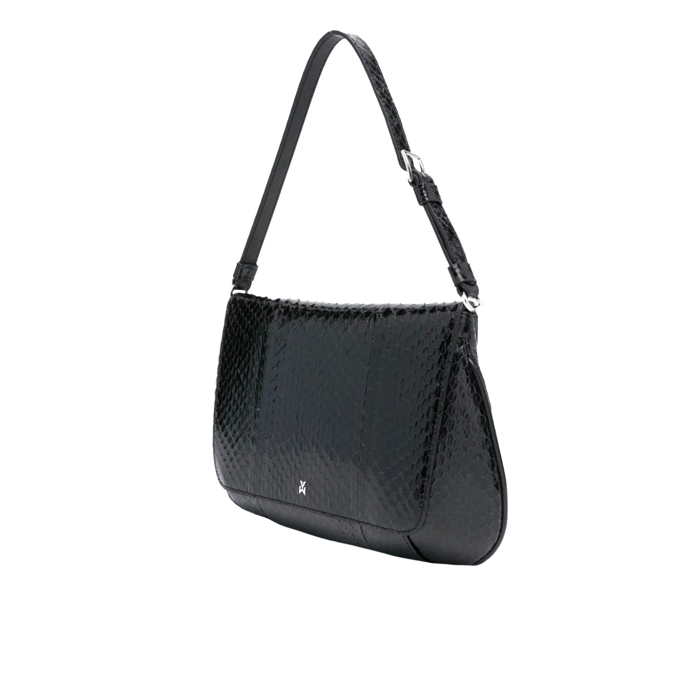 Visuel 2 : Collection Amina Muaddi Bordeaux | Sac Ami en cuir Noir| Boutique de sacs de Luxe Parenthese