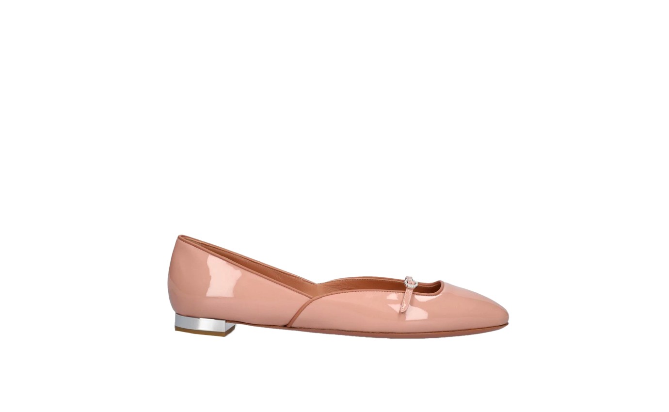 Visuel 1 : Collection Aquazzura Bordeaux | Ballerine Soul Sister Powder Pink| Boutique de chaussures de Luxe Parenthese