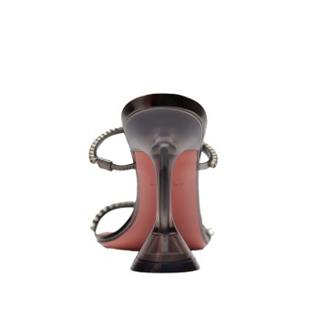 Visuel 3 : Collection Amina Muaddi Bordeaux | Mule Gilda noir| Boutique de chaussures de Luxe Parenthese