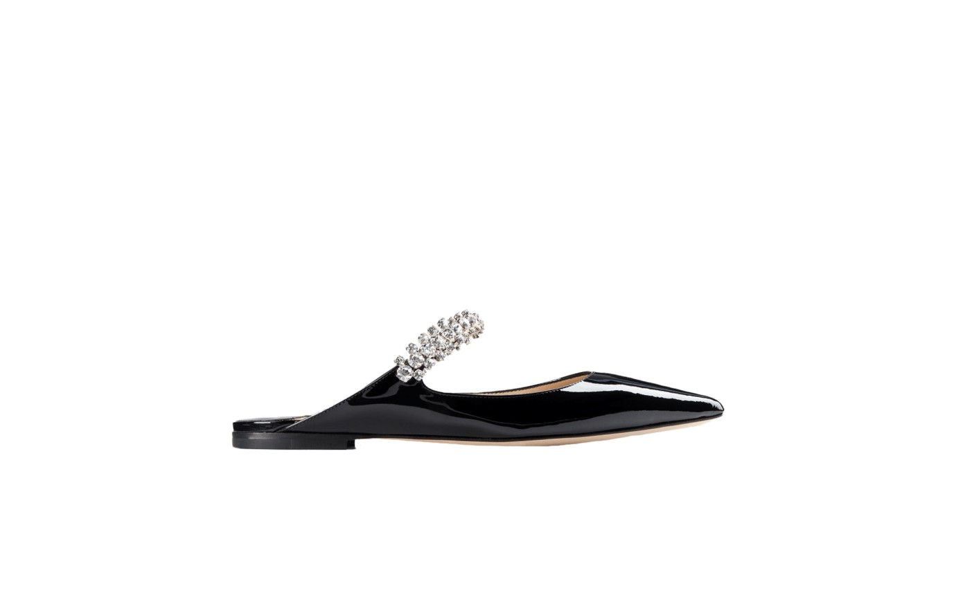 Visuel 1 : Collection Jimmy Choo Bordeaux | Bule Bing en cuir vernis noir | Boutique de chaussures de Luxe Parenthese Bordeaux