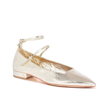 Visuel 2 : Collection Laurence Dacade Bordeaux | Ballerine Ilona en cuir platine| Boutique de chaussures de Luxe Parenthese