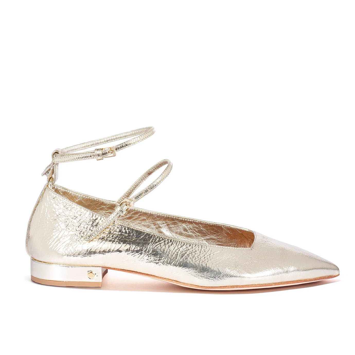 Visuel 1 : Collection Laurence Dacade Bordeaux | Ballerine Ilona en cuir platine| Boutique de chaussures de Luxe Parenthese