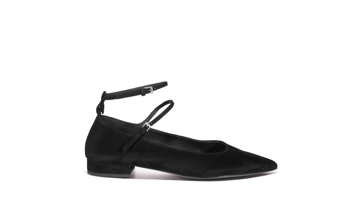 Visuel 1 : Collection Laurence Dacade Bordeaux | Ballerine Ilona en veau velours noir| Boutique de chaussures de Luxe Parenthese