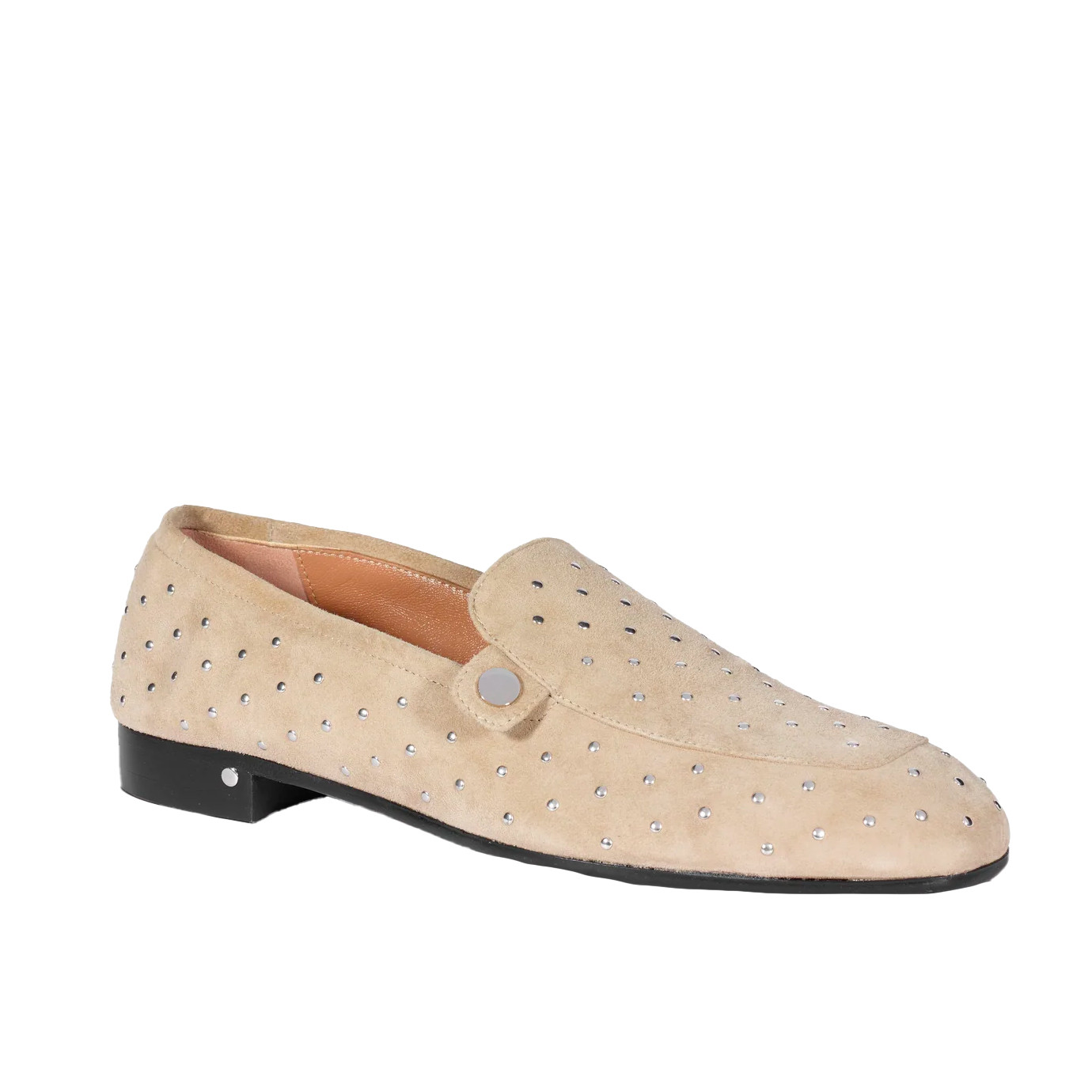Visuel 2 : Laurence Dacade| Mocassin Angela beige et clous| Boutique de luxe Parenthese