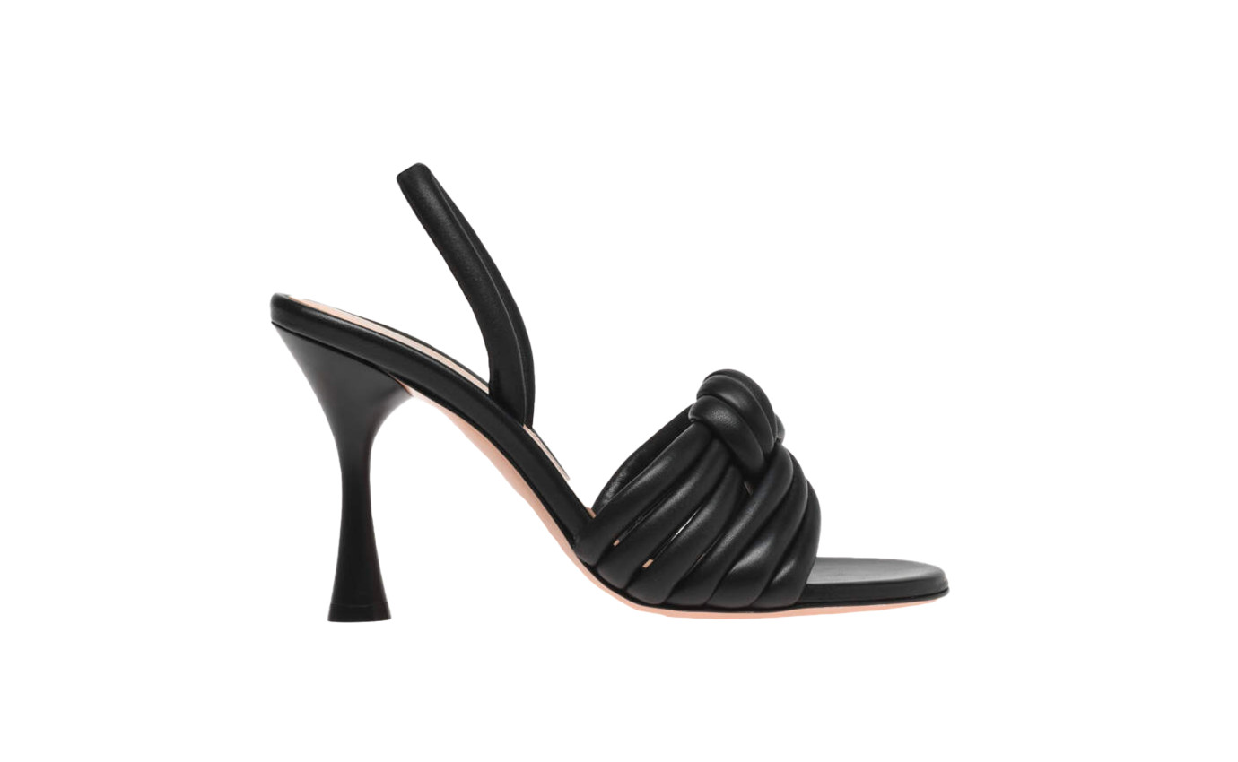 Visuel 1 : Collection Gianvito Rossi Bordeaux | Sandale Ottavia en cuir noir | Boutique de chaussures de Luxe Parenthese